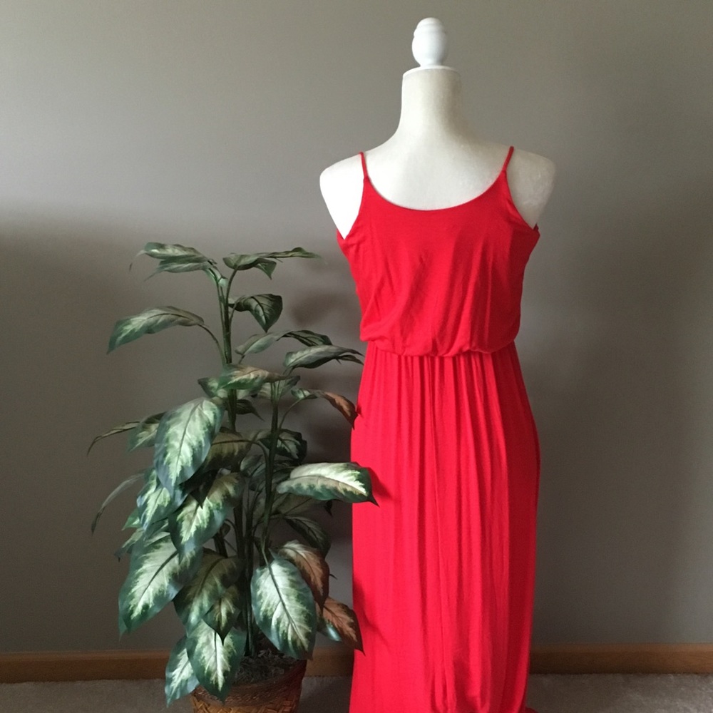 Mikey and Joey Red Maxi Dress NWT